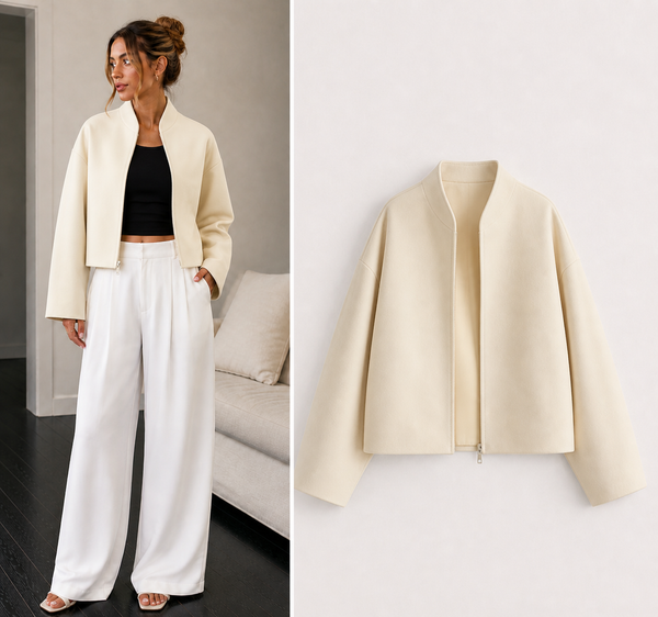 Veste Maille Zippée